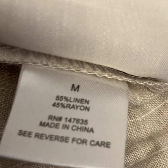 Romeo+Juliet Couture: Ivory/Tan Jumpsuit- adjustable straps, pockets, wide leg-M - Picture 4 of 16